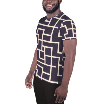 Men's Athletic T-Shirt - Gilded Gridlock