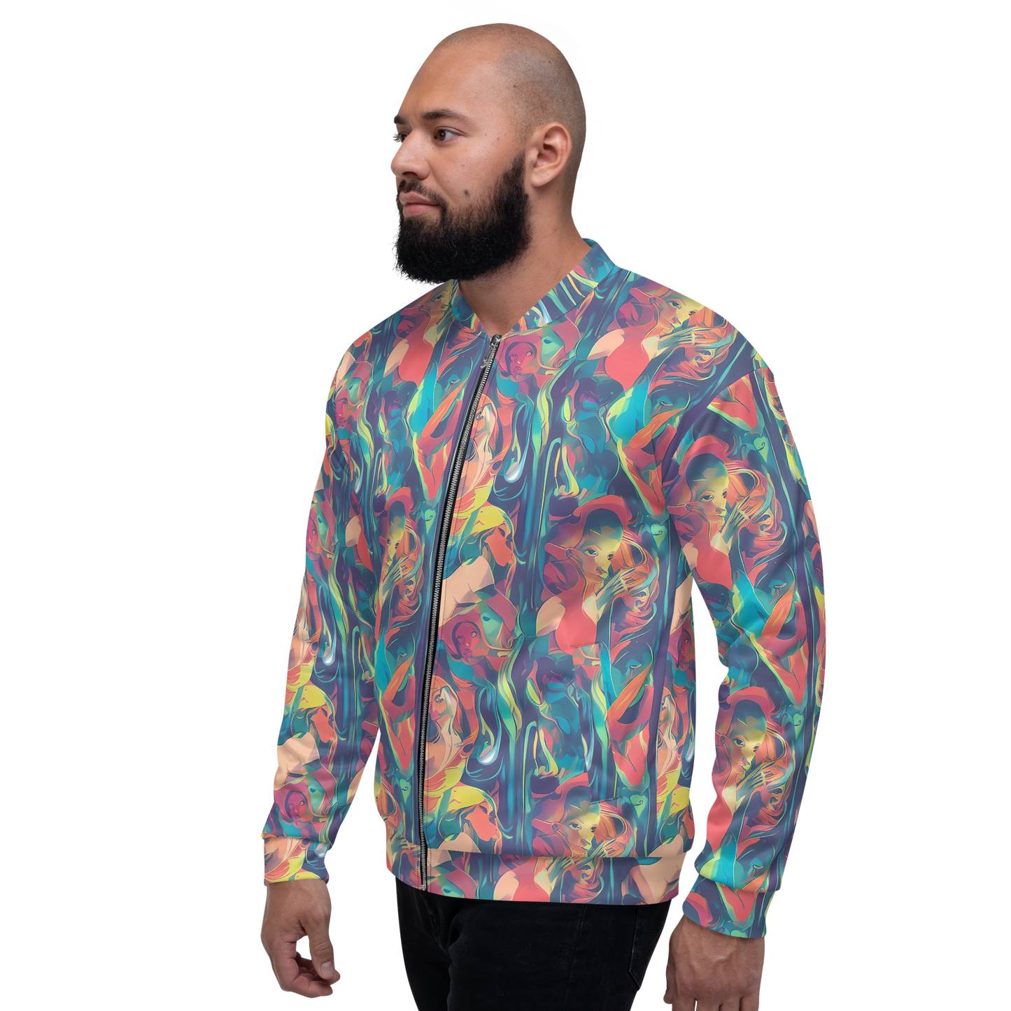 Bomber Jacket - Neon Aurora