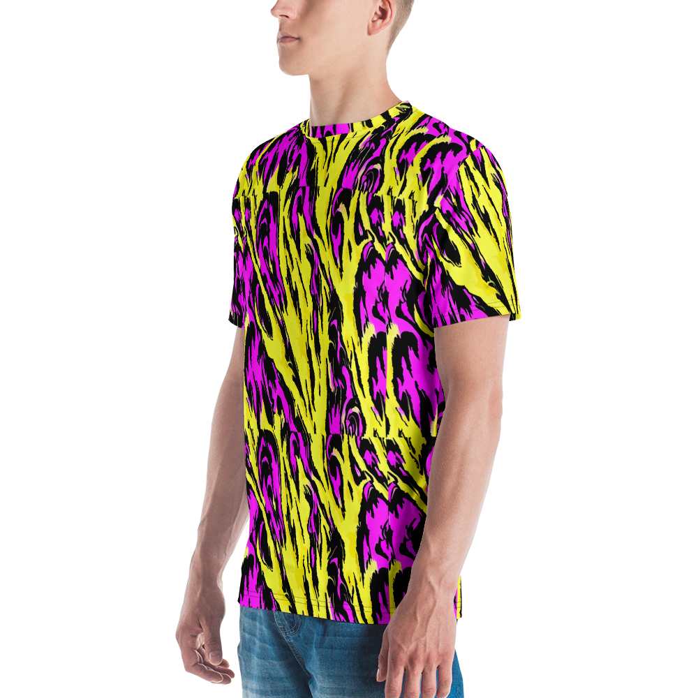 Men's Crew Neck T-Shirt - Neon Savanna