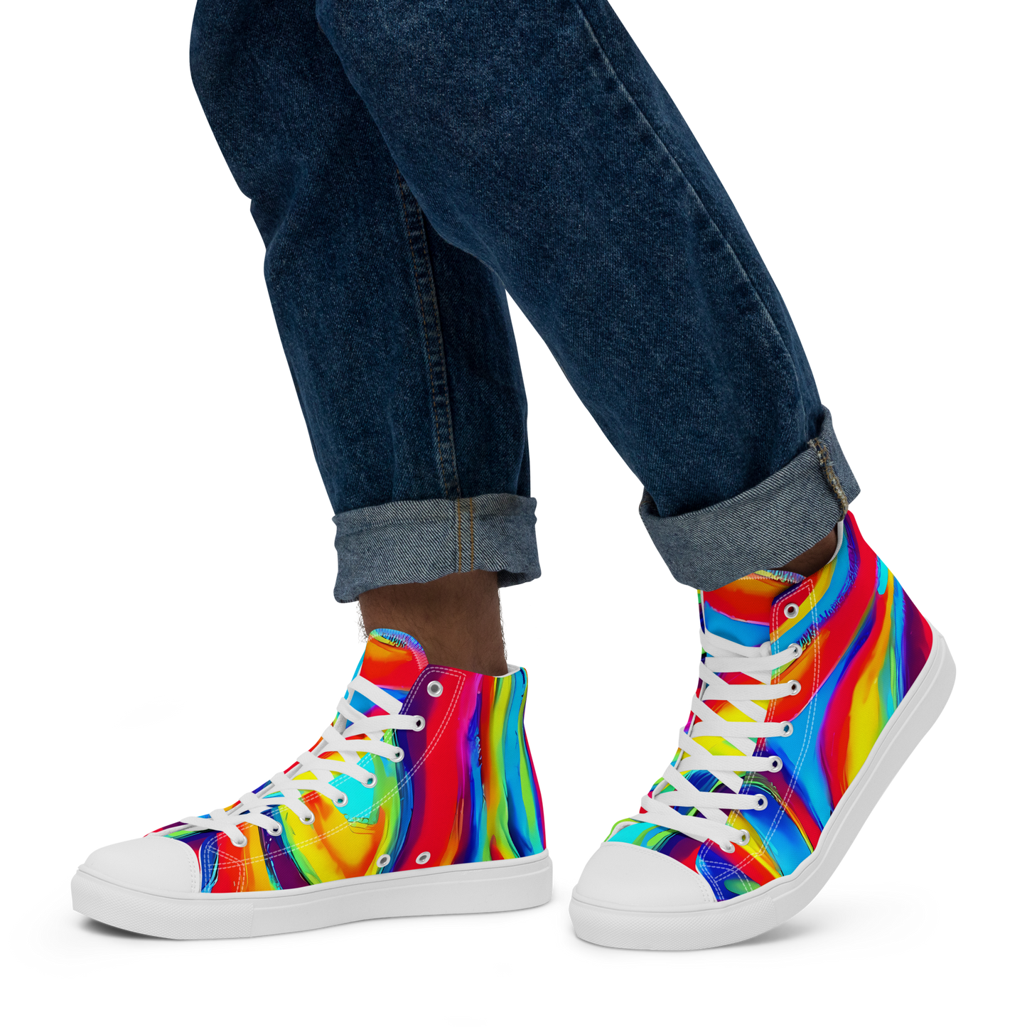 Men's High Top Canvas Shoes - Stael Swirls