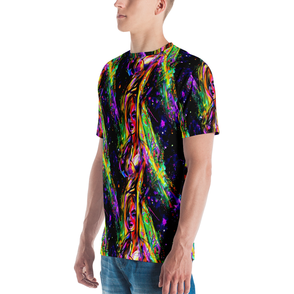 Men's Crew Neck T-Shirt - Galactic Flamenco