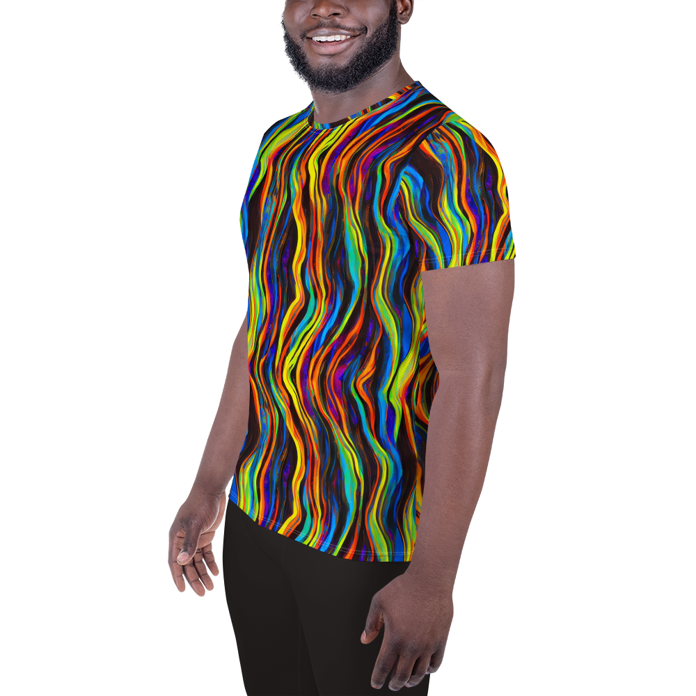 Men's Athletic T-Shirt - Celestial Waves