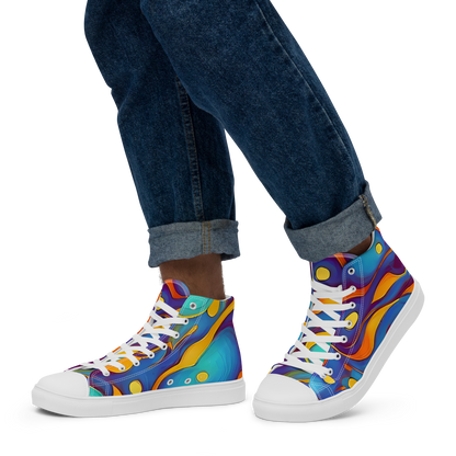 Men's High Top Canvas Shoes - Pelton Swirl