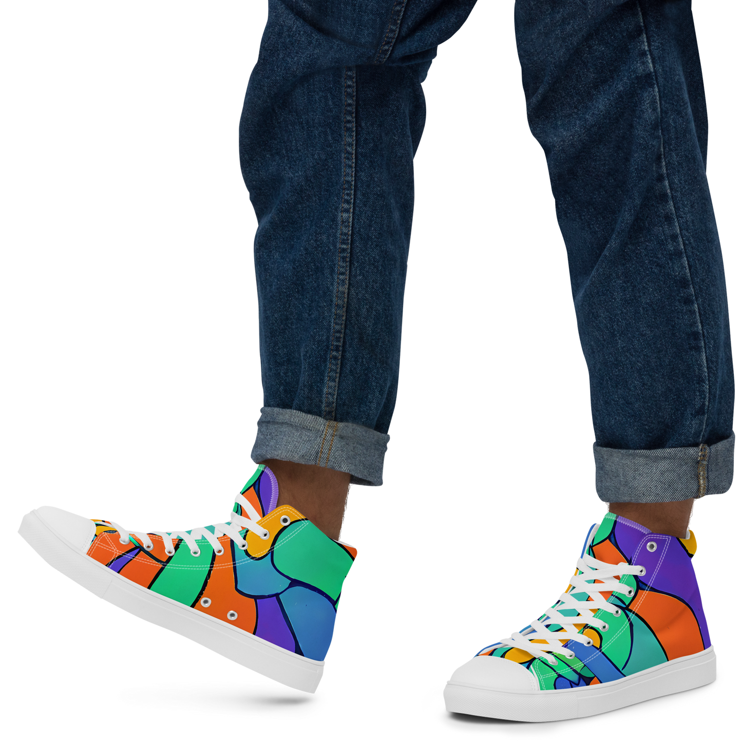 Men's High Top Canvas Shoes - Archipenko Dream
