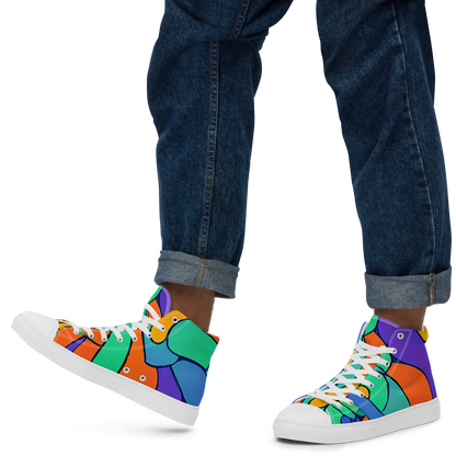 Men's High Top Canvas Shoes - Archipenko Dream
