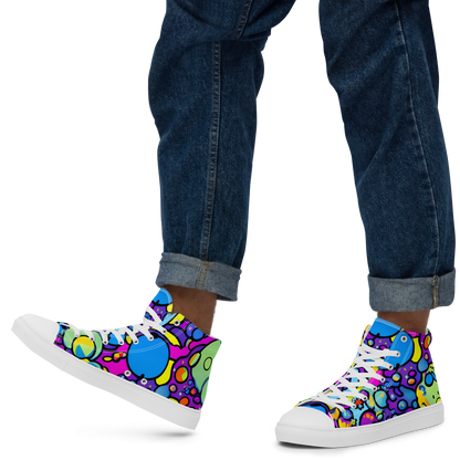 Men's High Top Canvas Shoes - Enchanted Orbs