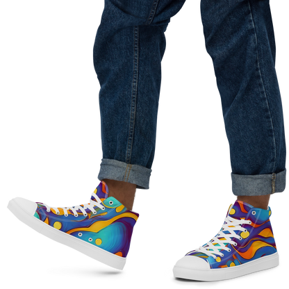 Men's High Top Canvas Shoes - Pelton Swirl