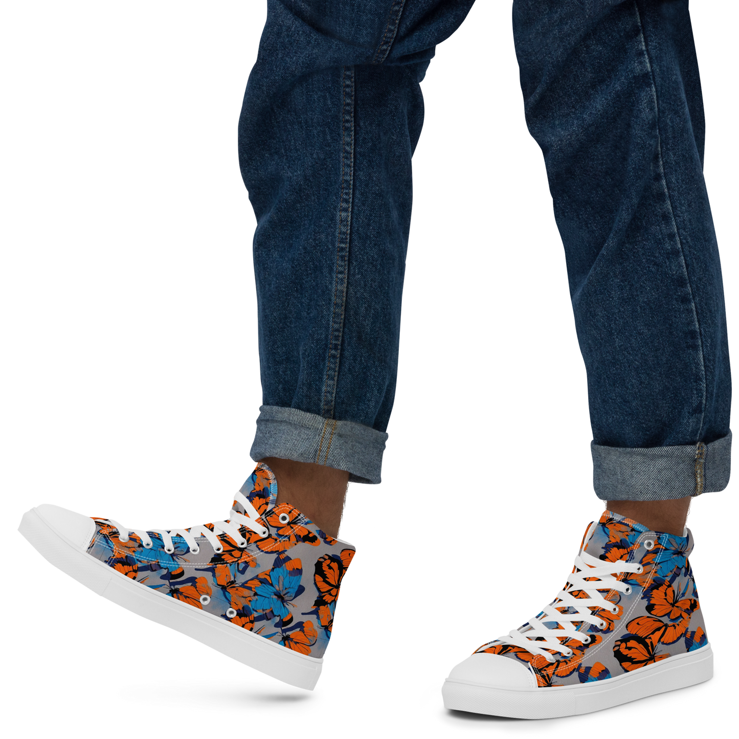 Men's High Top Canvas Shoes - Flutter Wave