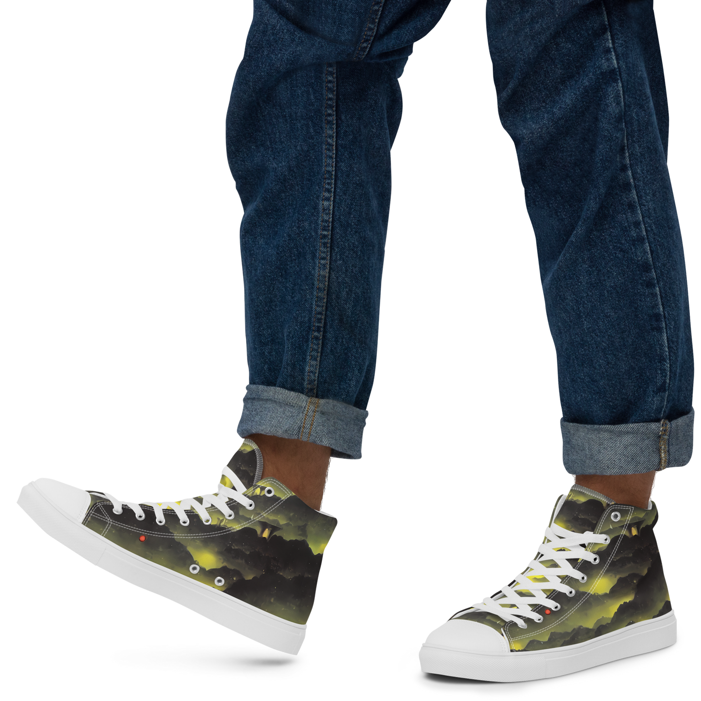 Men's High Top Canvas Shoes - Spectral Isle