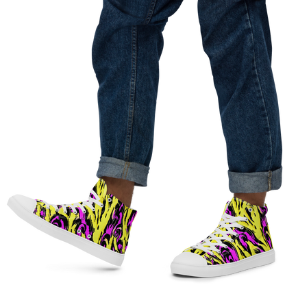 Men's High Top Canvas Shoes - Neon Savanna