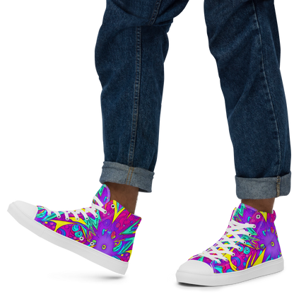 Men's High Top Canvas Shoes - Nebula Radiance