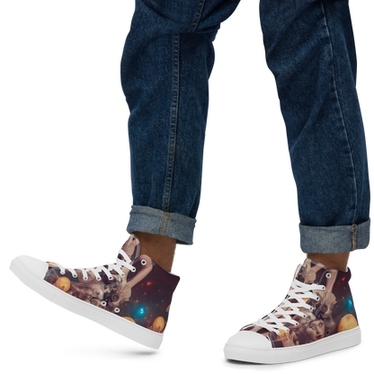 Men's High Top Canvas Shoes - Nebula Siren