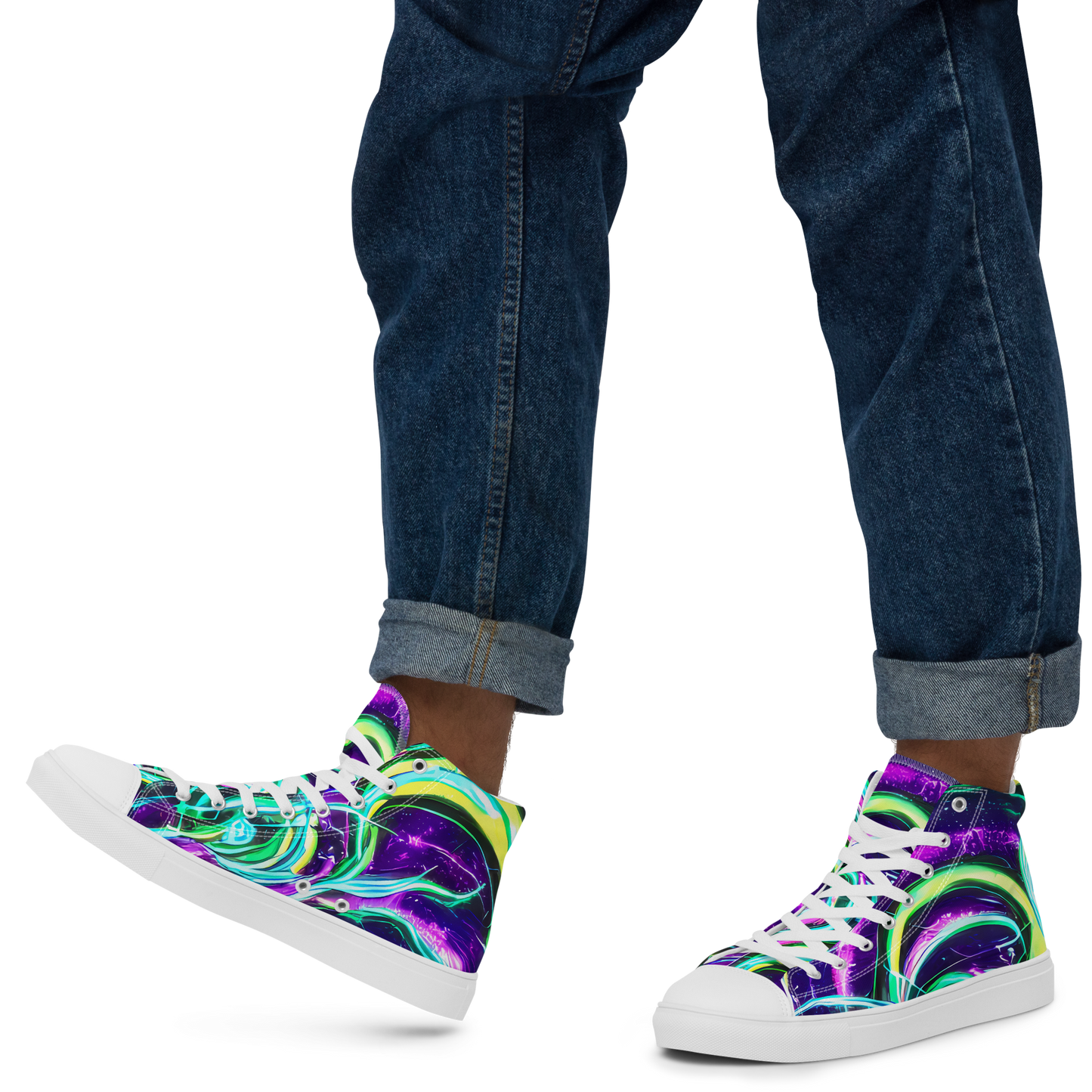 Men's High Top Canvas Shoes - Quesnel's Vortex