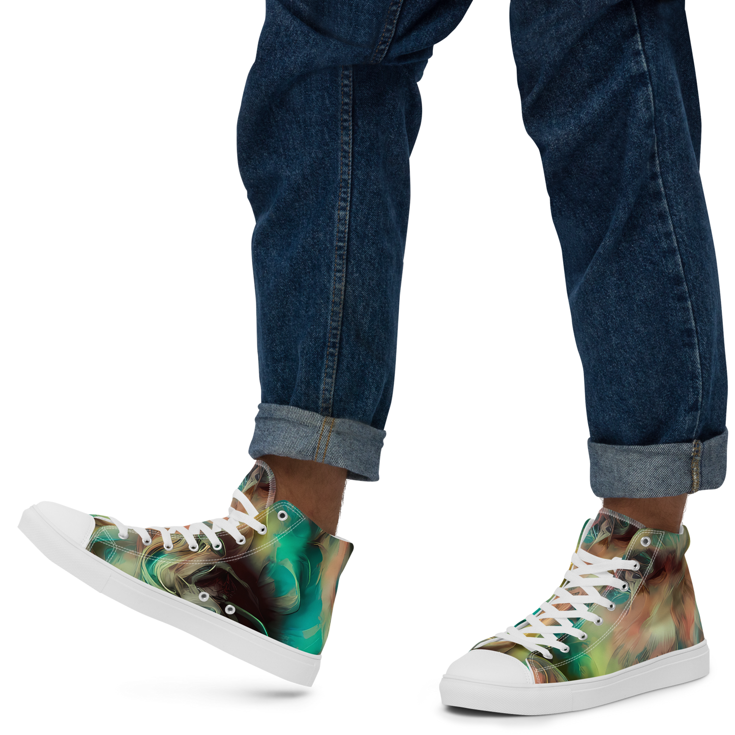 Men's High Top Canvas Shoes - Enchanted Fusion