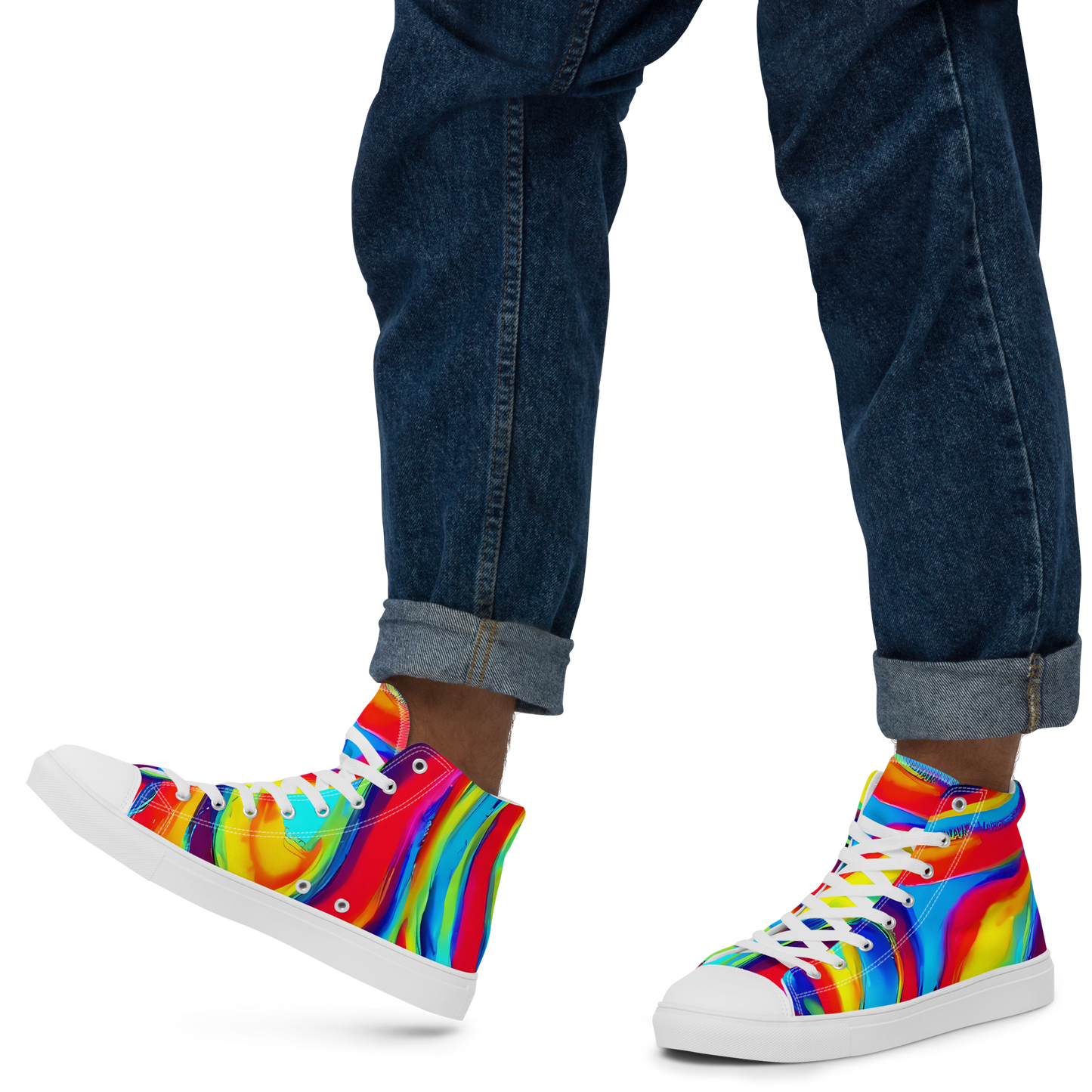 Men's High Top Canvas Shoes - Stael Swirls