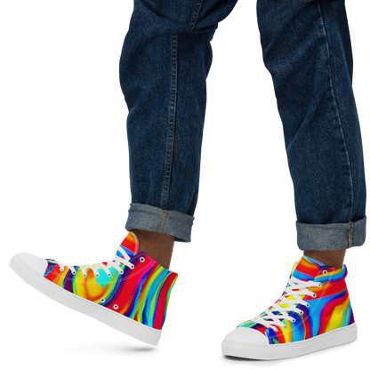Men's High Top Canvas Shoes - Stael Swirls