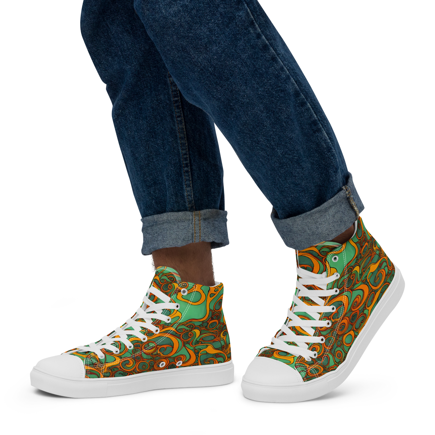 Men's High Top Canvas Shoes - Nebula Nodes