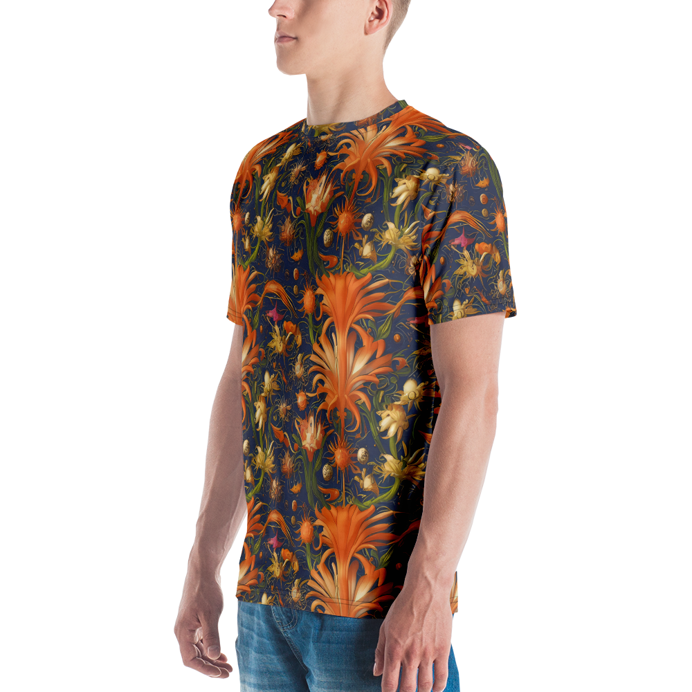 Men's Crew Neck T-Shirt - Stellar Blooms