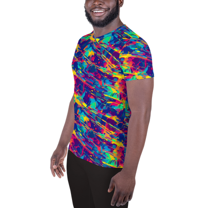 Men's Athletic T-Shirt - Spectrum Streaks