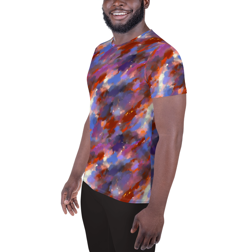 Men's Athletic T-Shirt - Celestial Brushstroke