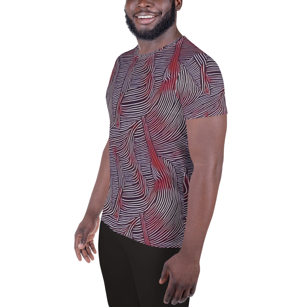 Men's Athletic T-Shirt - Nebula Waves