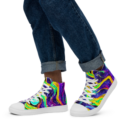 Men's High Top Canvas Shoes - Jackson Swirl