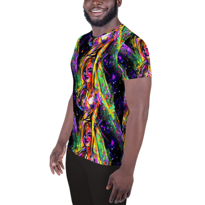 Men's Athletic T-Shirt - Galactic Flamenco