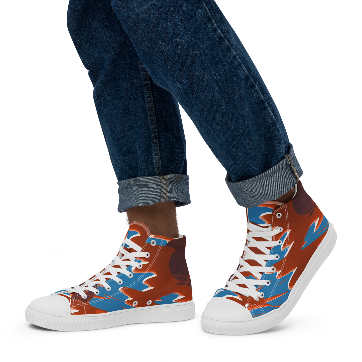 Men's High Top Canvas Shoes - Desert Vortex