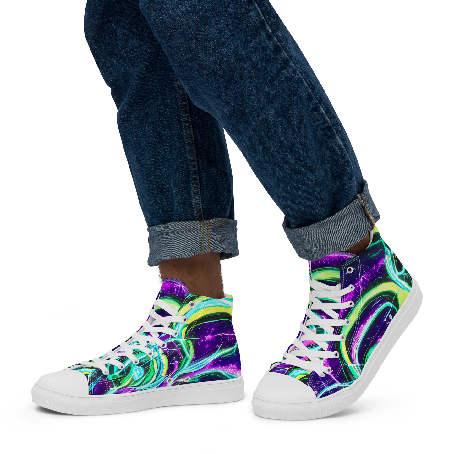 Men's High Top Canvas Shoes - Quesnel's Vortex