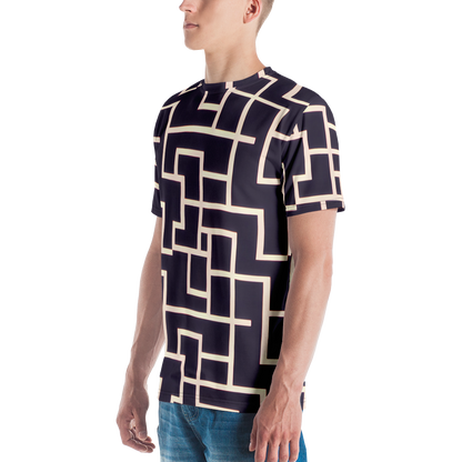 Men's Crew Neck T-Shirt - Gilded Gridlock