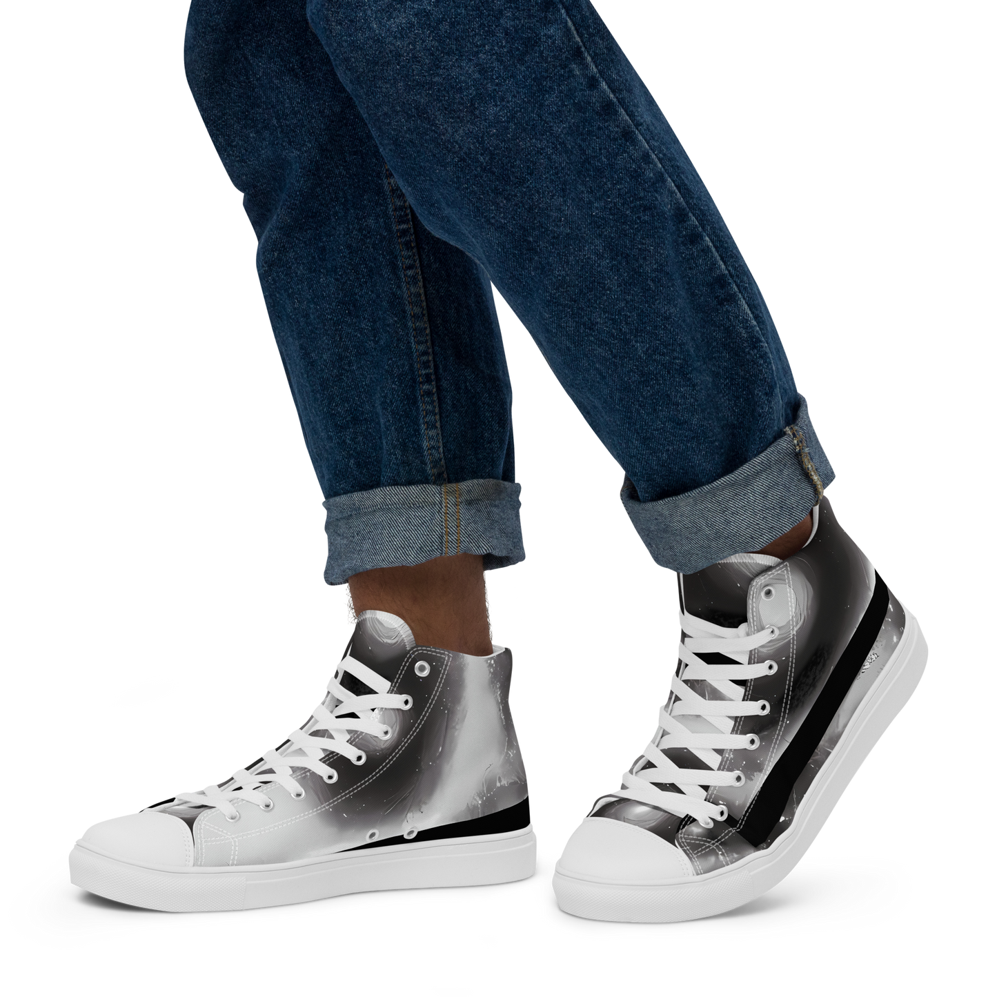 Men's High Top Canvas Shoes - Arbus Whorls