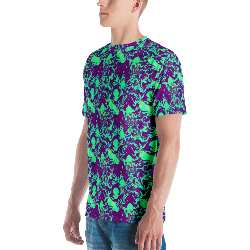 Men's Crew Neck T-Shirt - Alien Ripples