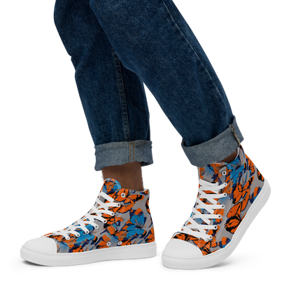 Men's High Top Canvas Shoes - Flutter Wave