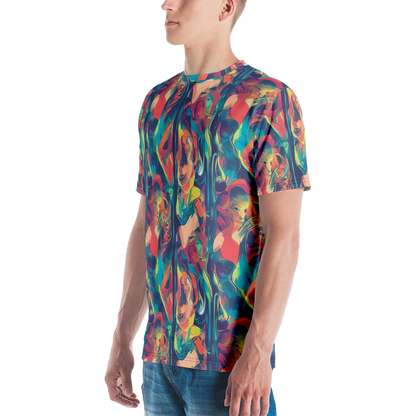 Men's Crew Neck T-Shirt - Neon Aurora