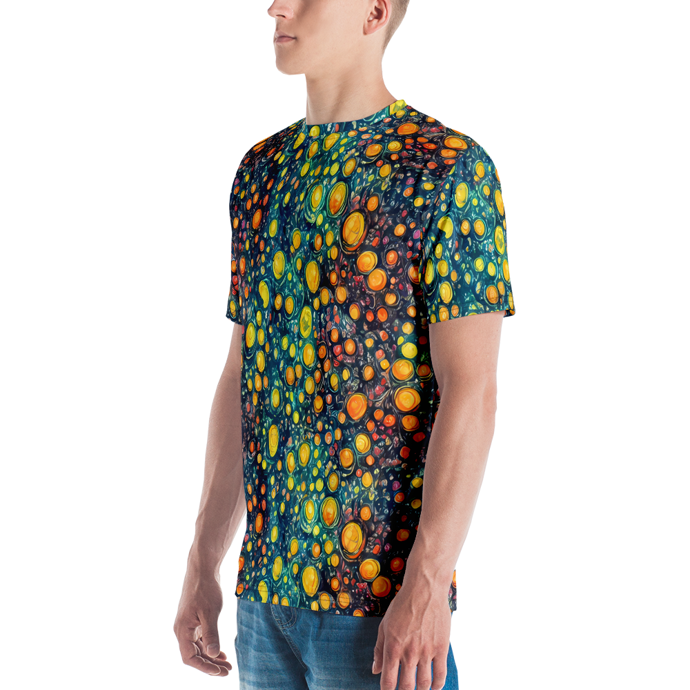 Men's Crew Neck T-Shirt - Starry Orbits