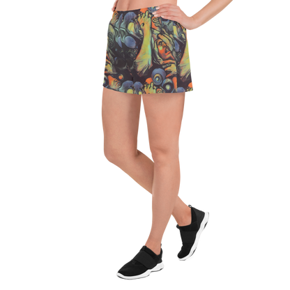 Women’s Athletic Shorts - Cosmic Scream