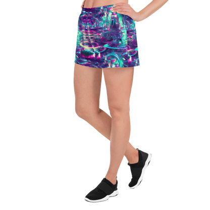 Women’s Athletic Shorts - Synthwave Surge