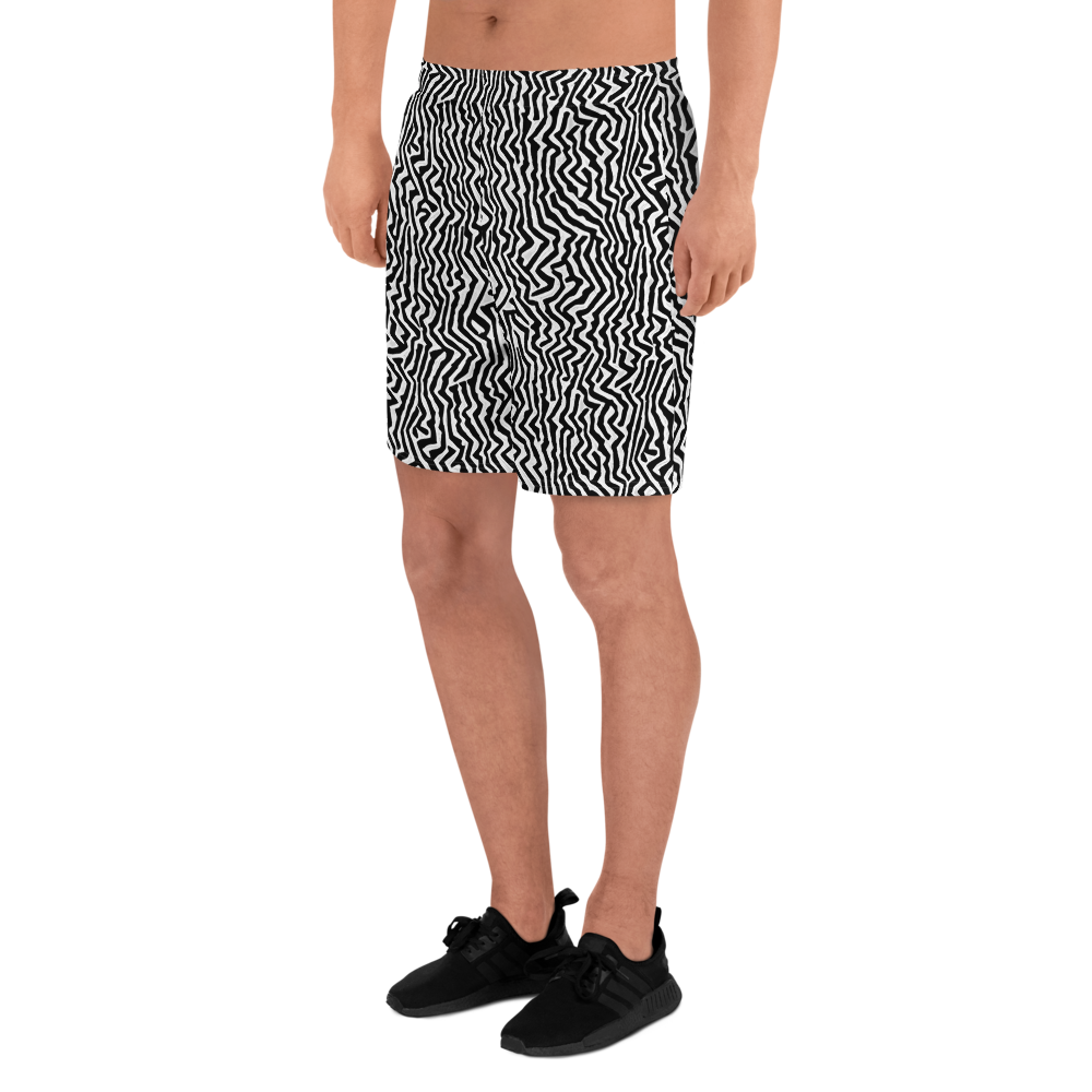 Men's Athletic Shorts - Static Swirl