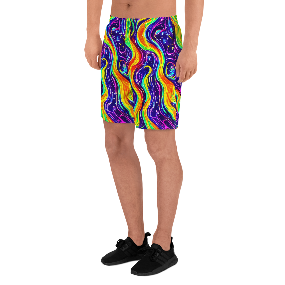 Men's Athletic Shorts - Galactic Flames