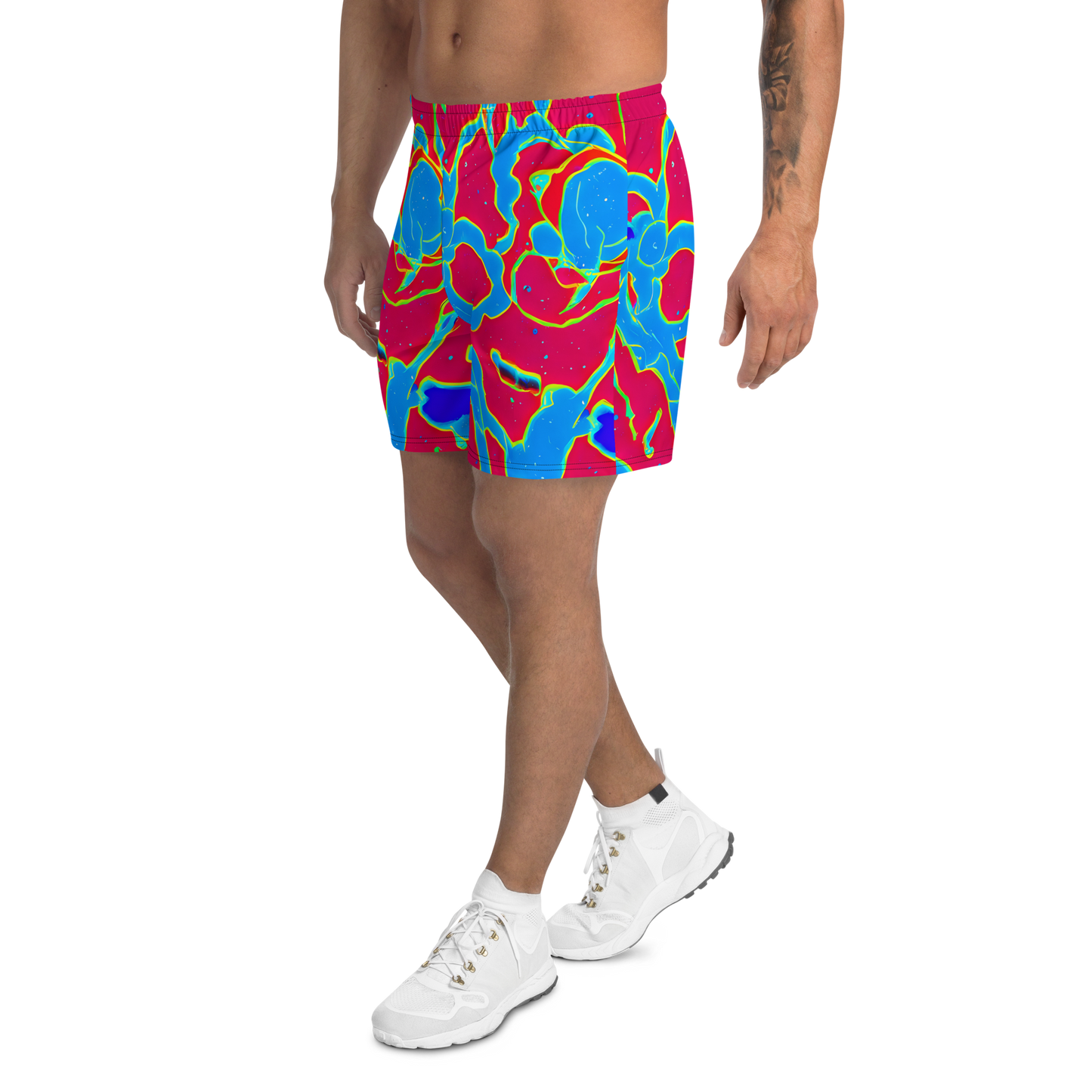 Men's Athletic Shorts - Electric Bloom