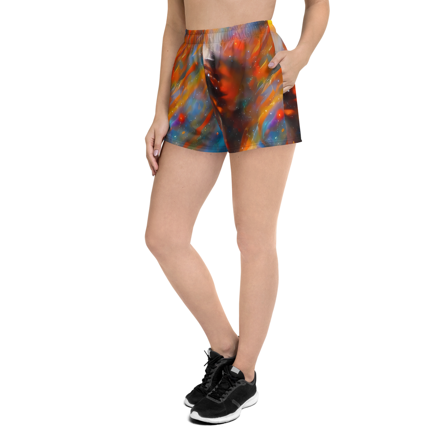 Women’s Athletic Shorts - Painterly Void