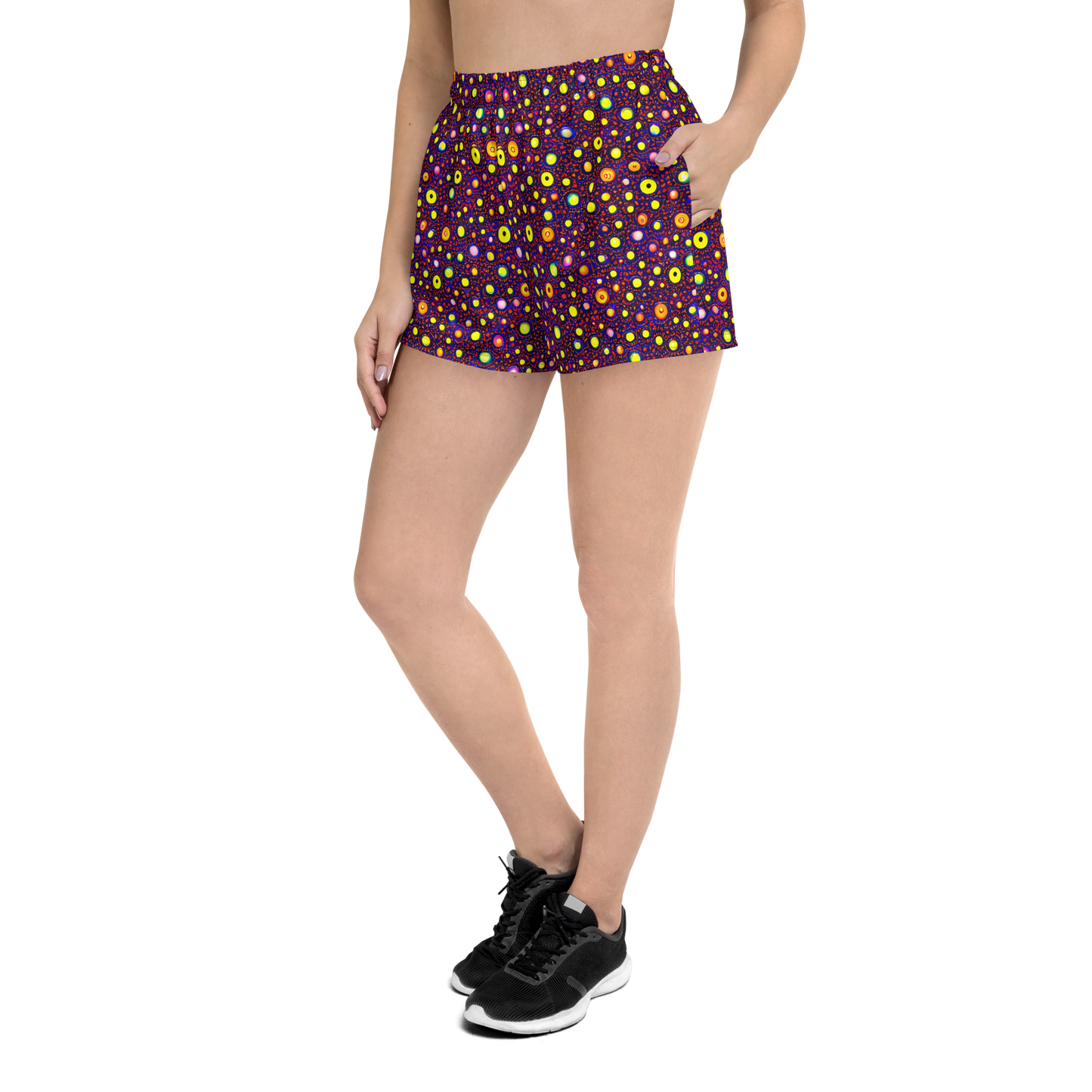 Women’s Athletic Shorts - Cosmic Dotscape