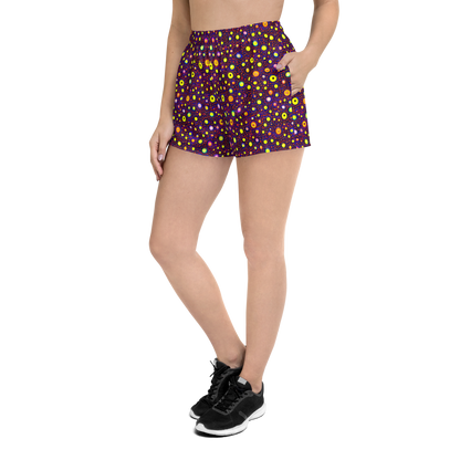 Women’s Athletic Shorts - Cosmic Dotscape