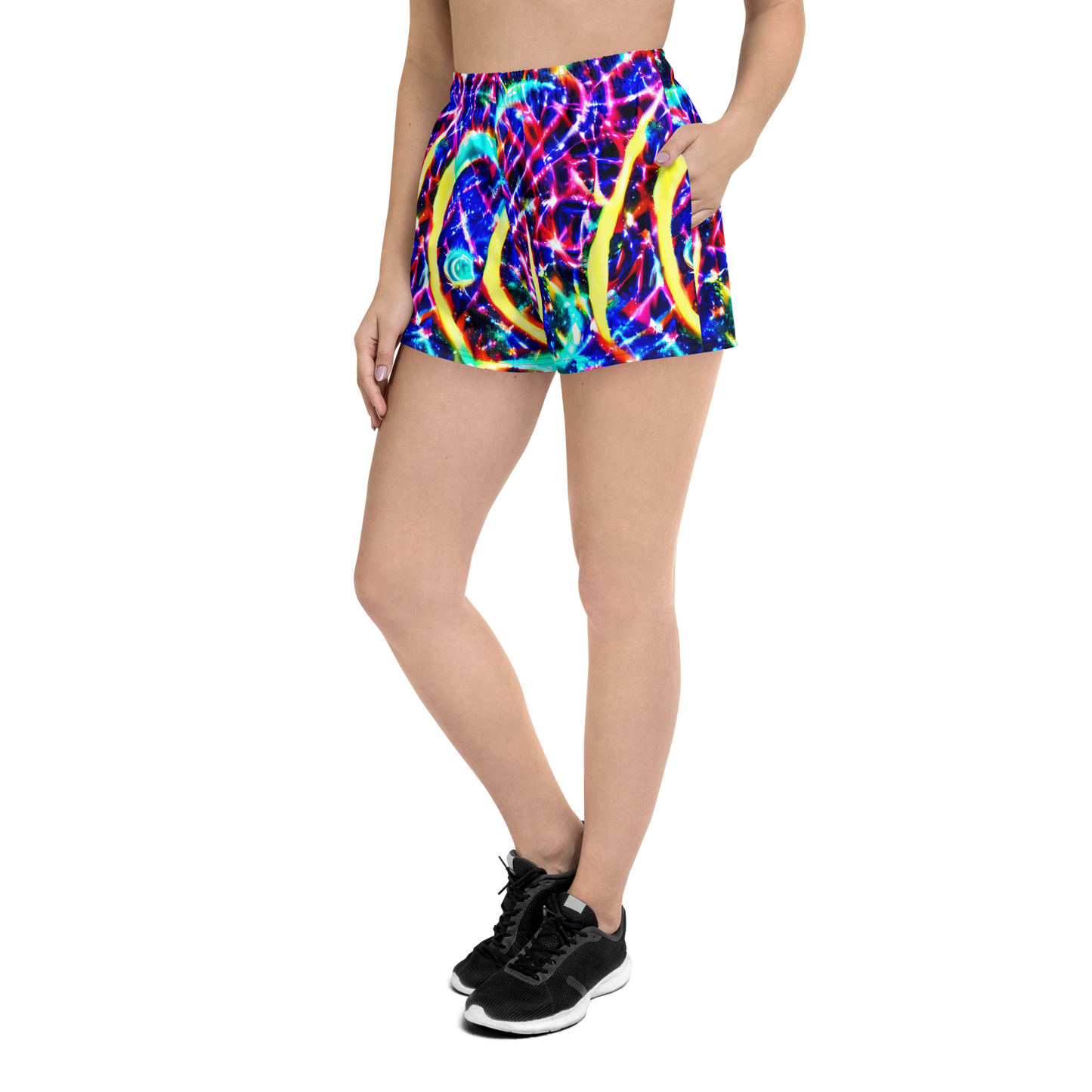 Women’s Athletic Shorts - Fynesian Galaxy