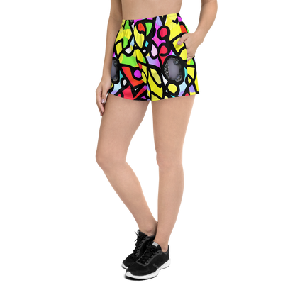 Women’s Athletic Shorts - Vivid Serenade