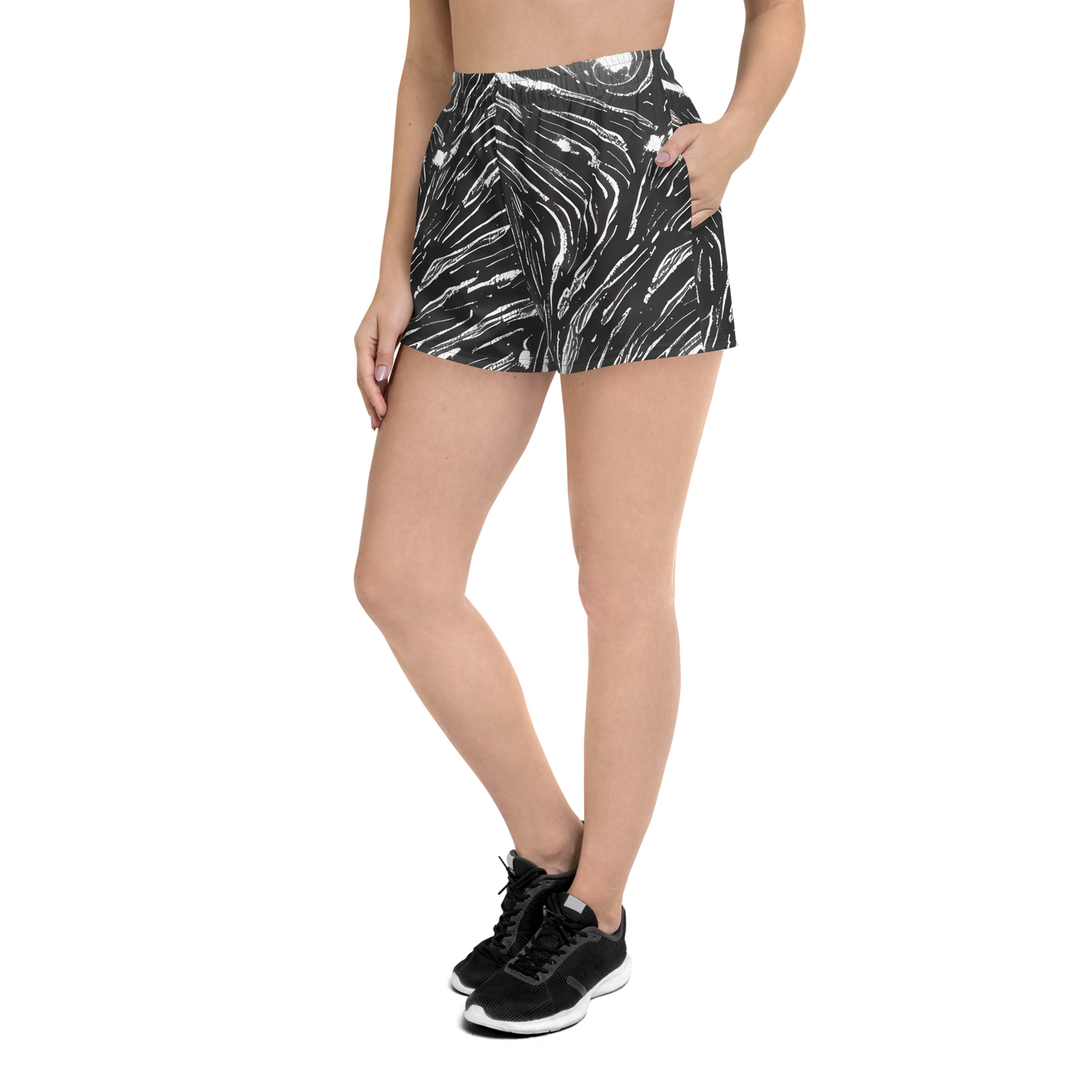 Women’s Athletic Shorts - Silver Swirl