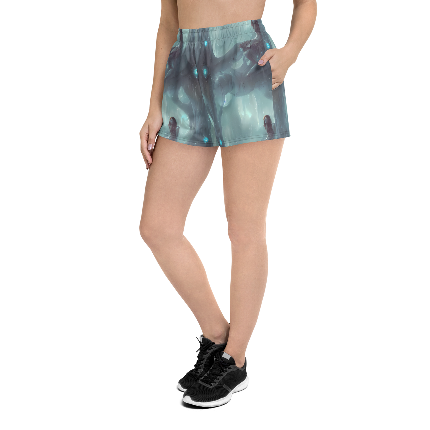 Women’s Athletic Shorts - Liquid Serenity