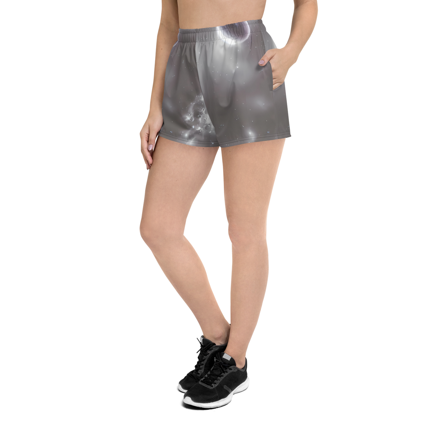 Women’s Athletic Shorts - Silver Nebula