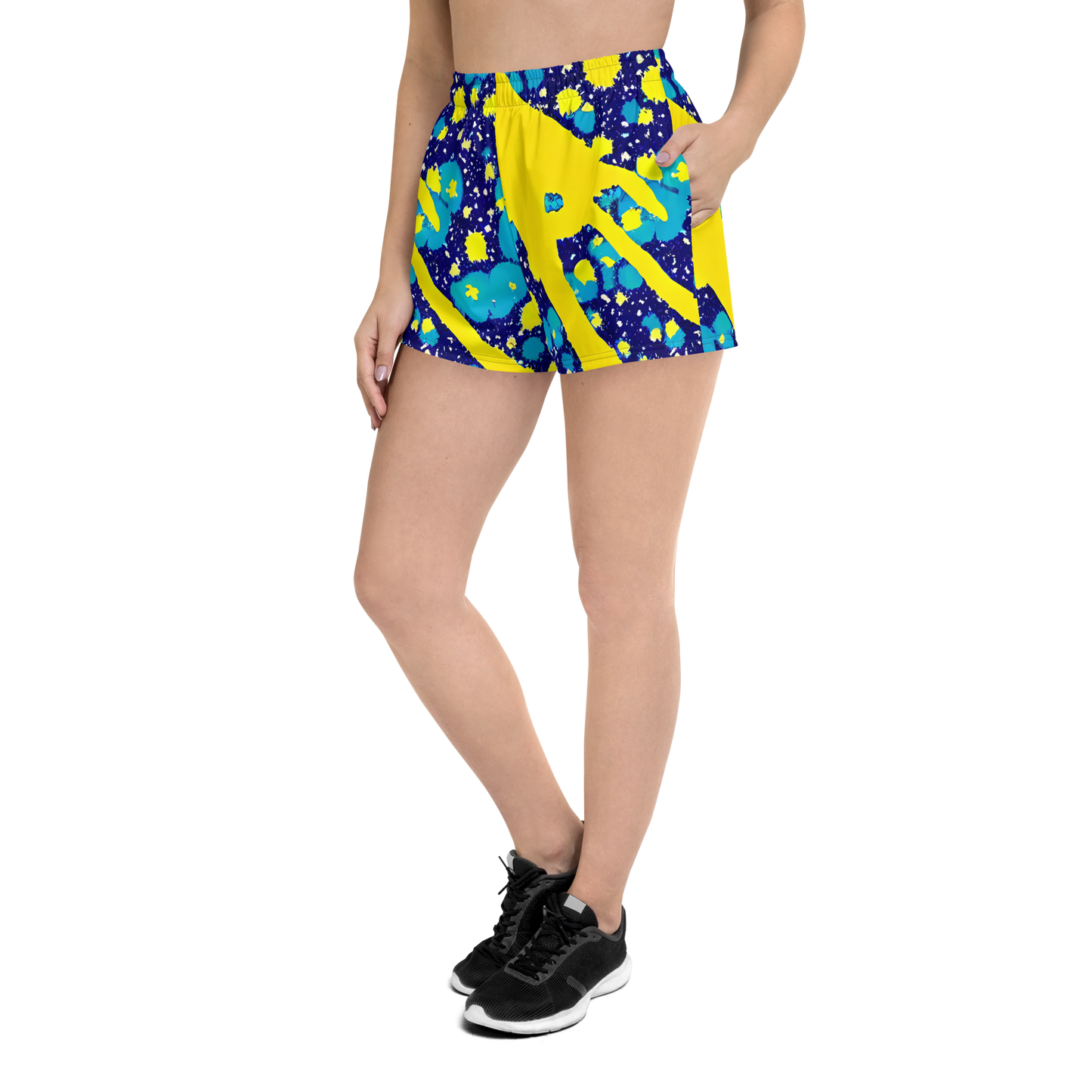 Women’s Athletic Shorts - Starburst Splash