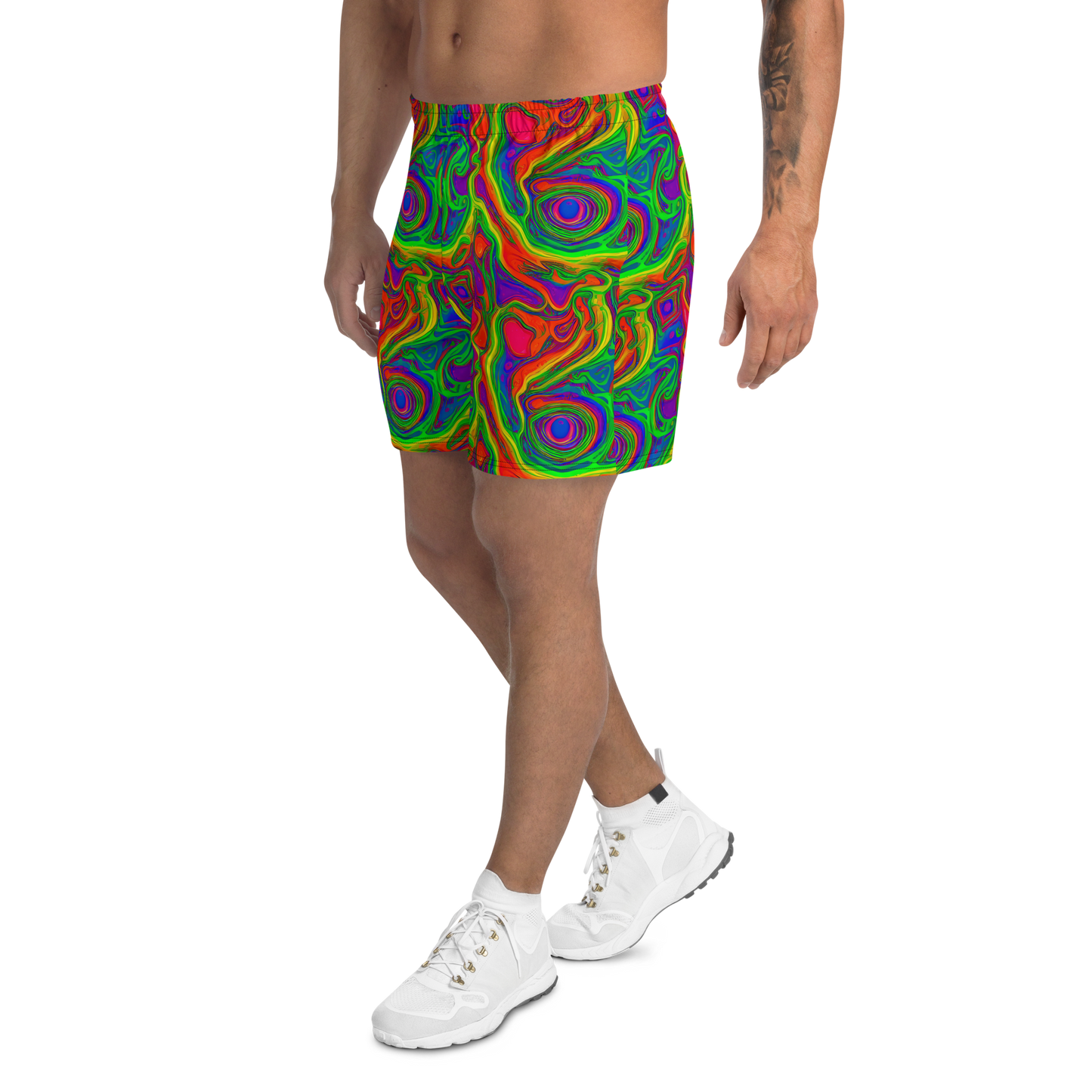 Men's Athletic Shorts - Psychedelic Waves